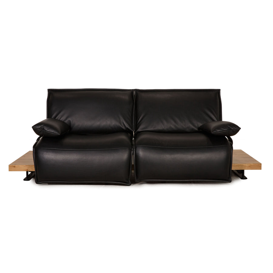 Koinor Free Motion Edit 2 leather sofa black two-seater electr. Relaxation function