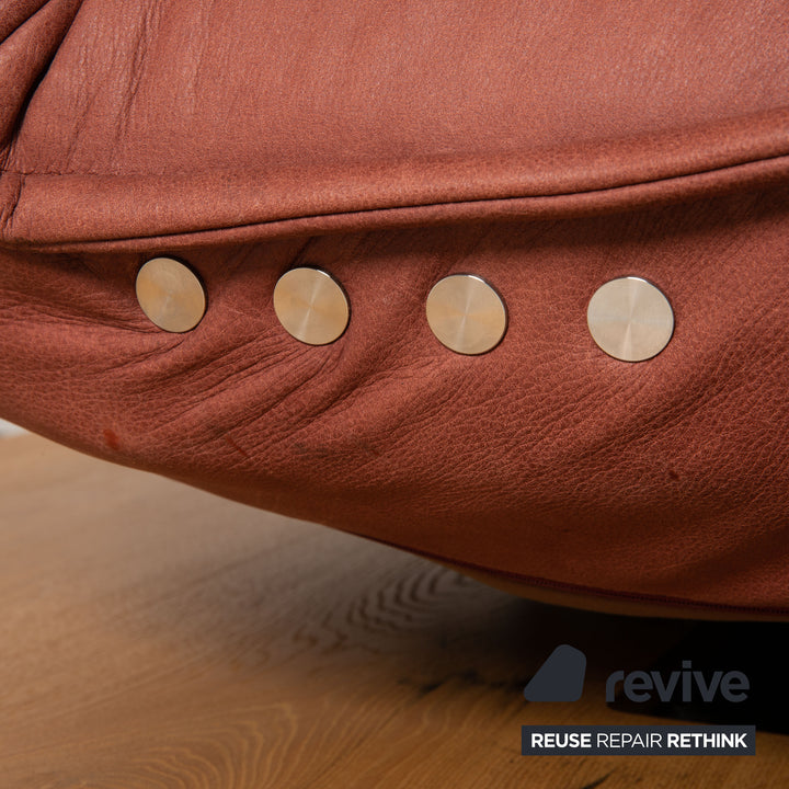Koinor Free Motion Edit 2 Leder Zweisitzer Braun Rot Sofa Couch Funktion