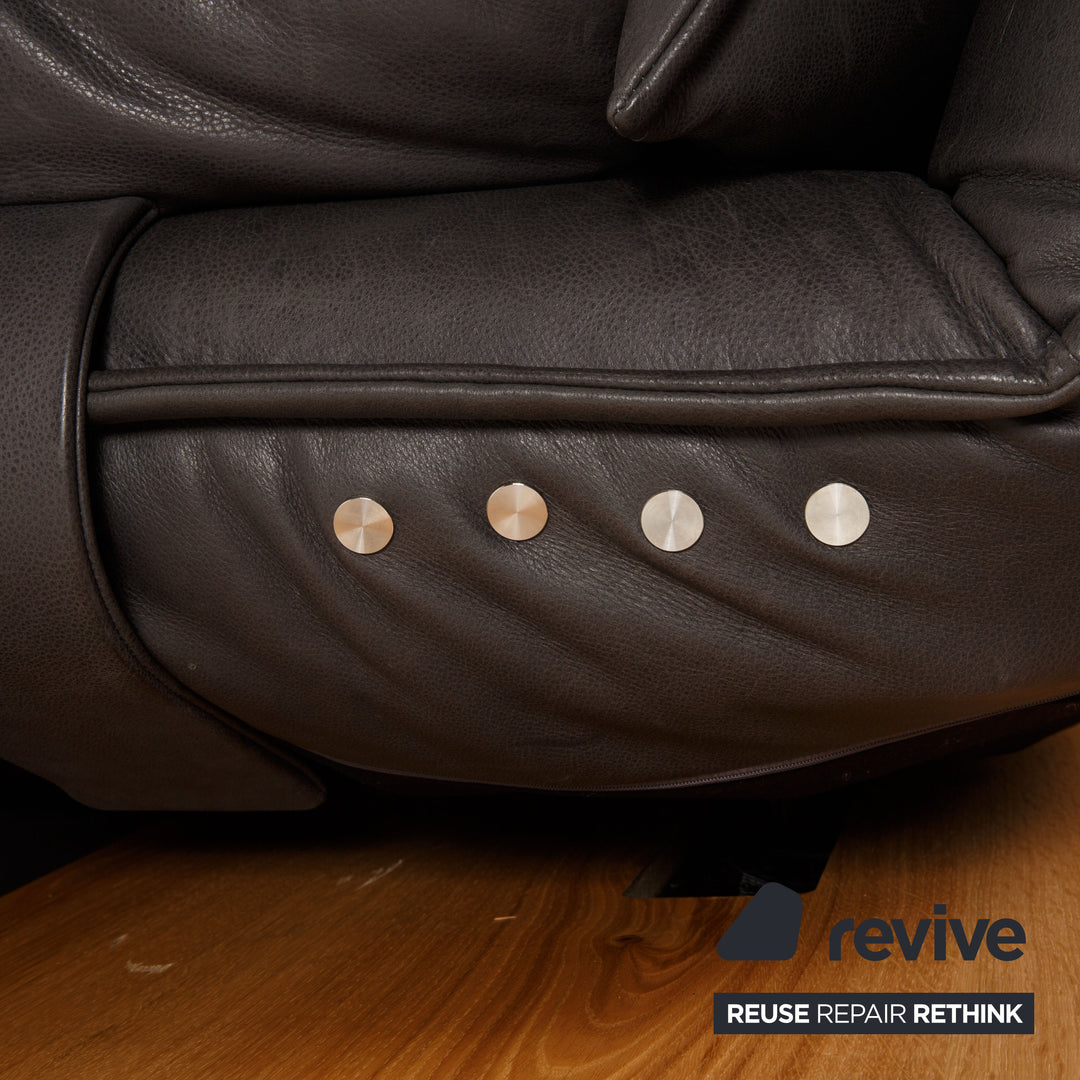 Koinor Free Motion Edit 3 Leder Sofa Schwarz Zweisitzer Funktion Relaxfunktion