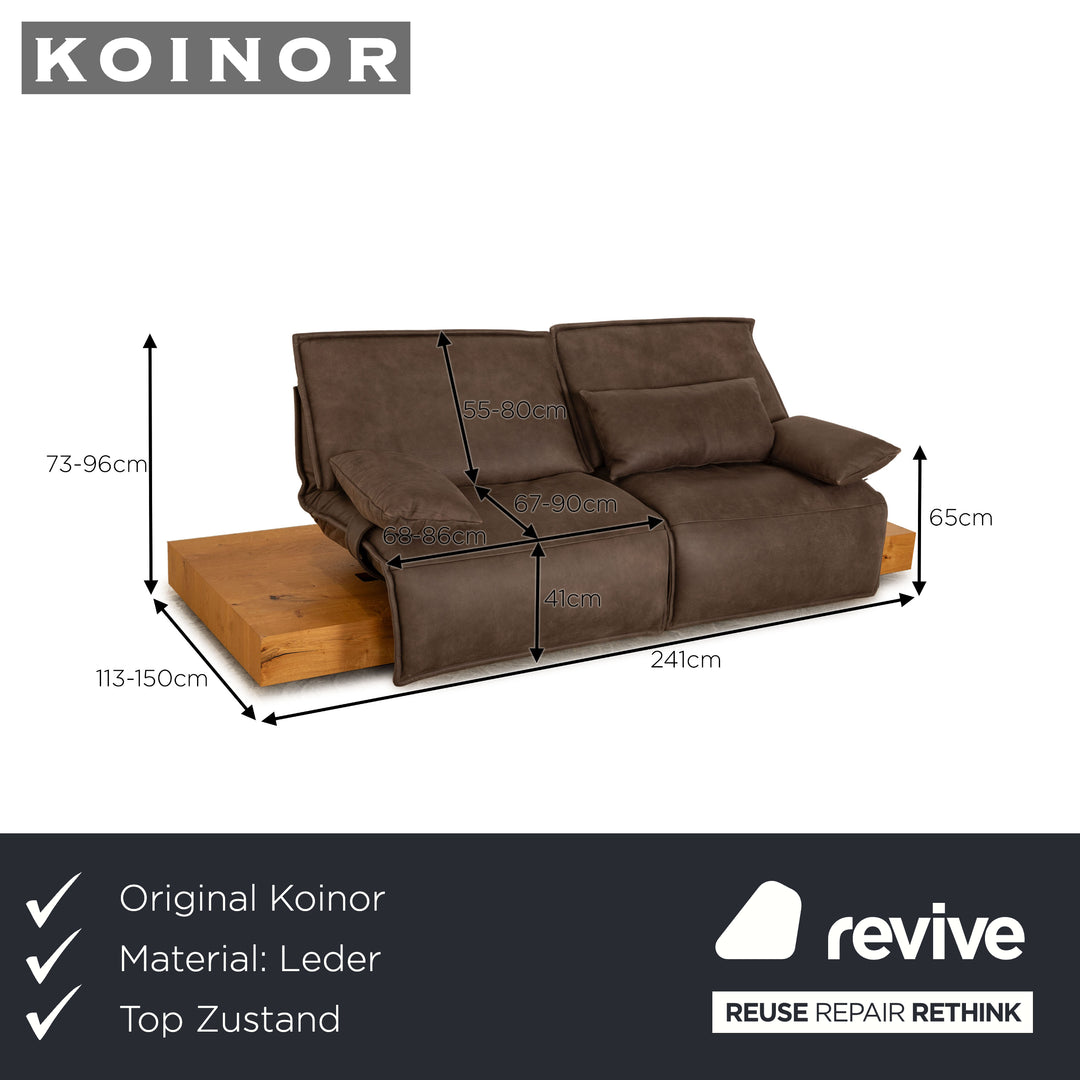 Koinor Free Motion Edit 3 Leder Zweisitzer Braun elektrische Funktion