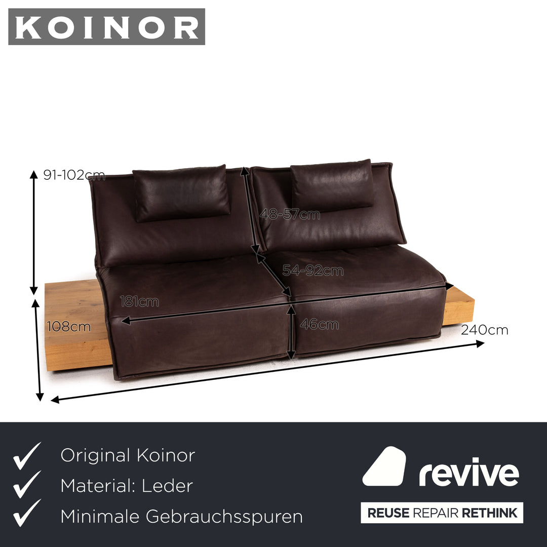 Koinor Free Motion Edit 3 Leder Sofa Braun Dunkelbraun Zweisitzer LED Bluetooth Relaxfunktion elektrische Funktion Couch