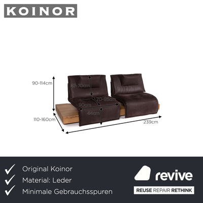 Koinor Free Motion Edit 3 Leder Sofa Braun Zweisitzer Relaxfunktion Funktion