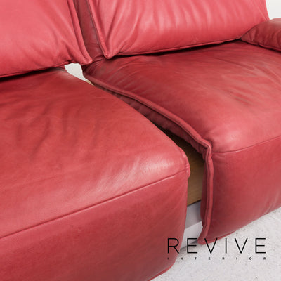 Koinor Free Motion Edit 3 Leder Sofa Rot Zweisitzer inkl. elektr. Funktion #13119