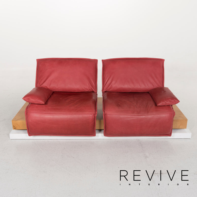 Koinor Free Motion Edit 3 Leder Sofa Rot Zweisitzer inkl. elektr. Funktion 