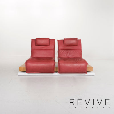 Koinor Free Motion Edit 3 Leder Sofa Rot Zweisitzer inkl. elektr. Funktion #13119
