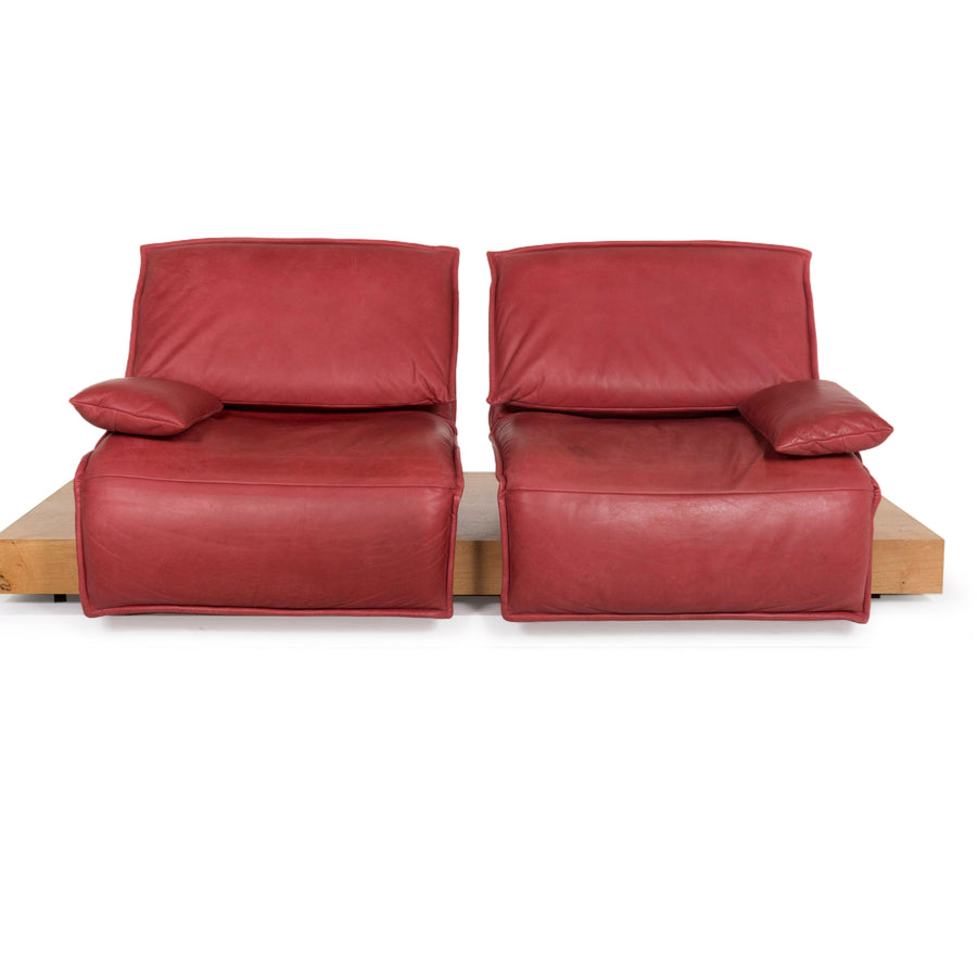 Koinor Free Motion Edit 3 Leder Sofa Rot Zweisitzer inkl. elektr. Funktion #13119