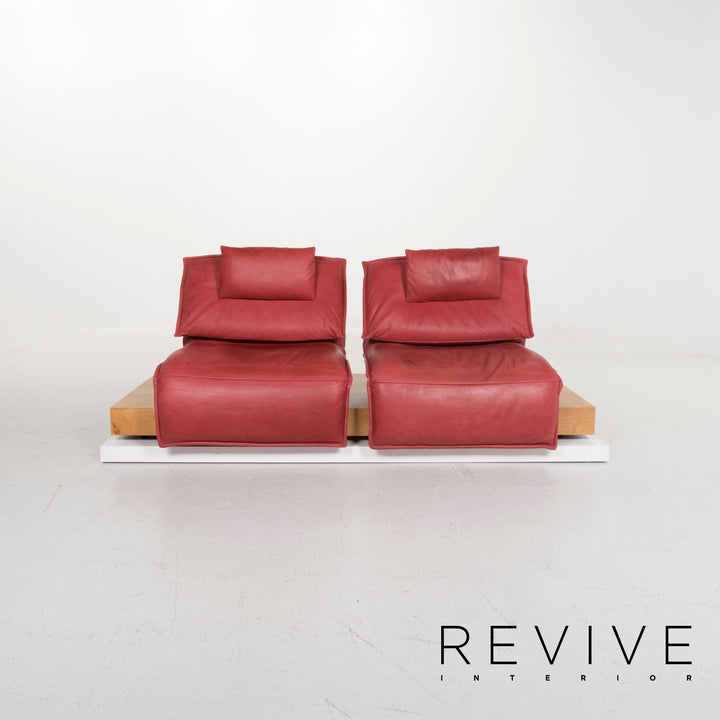 Koinor Free Motion Edit 3 leather sofa red two-seater incl. electr. Feature #13119