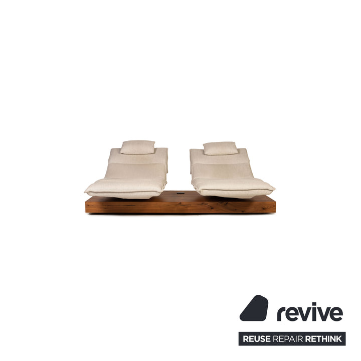 Koinor Free Motion Edit 3 Stoff Sofa Creme Zweisitzer Funktion Relaxfunktion