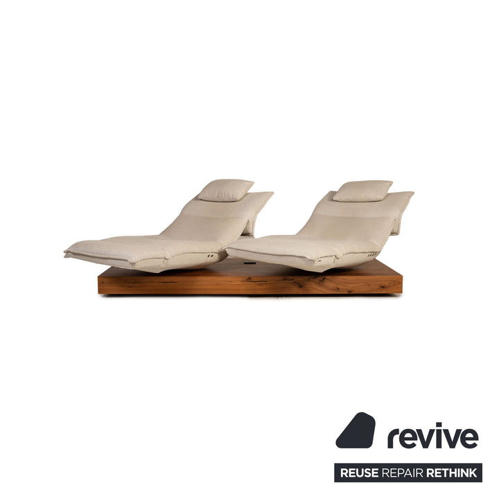 Koinor Free Motion Edit 3 Stoff Sofa Creme Zweisitzer Funktion Relaxfunktion