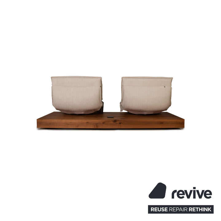 Koinor Free Motion Edit 3 Stoff Sofa Creme Zweisitzer Funktion Relaxfunktion