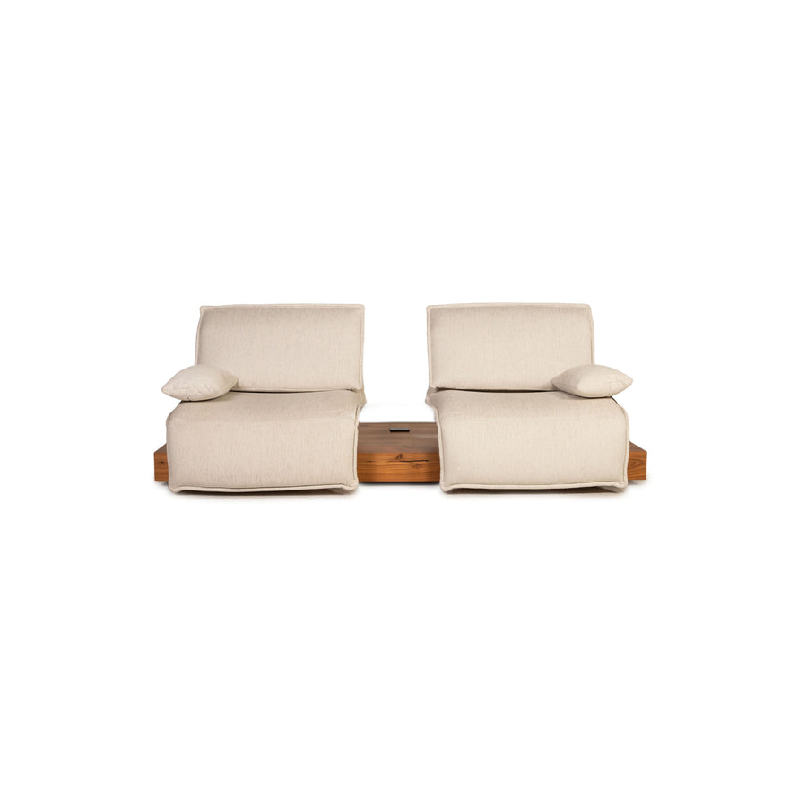Koinor Free Motion Edit 3 Stoff Sofa Creme Zweisitzer Funktion Relaxfunktion