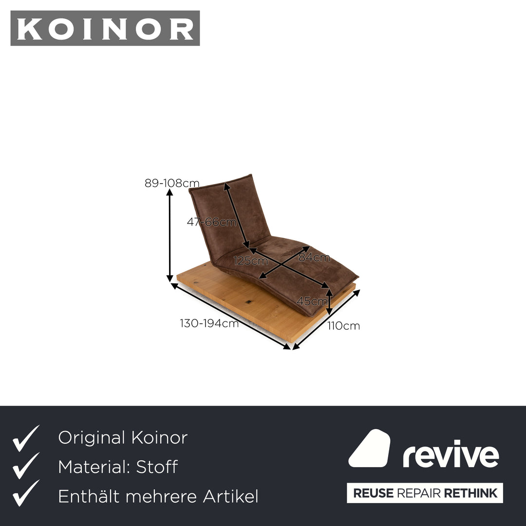 Koinor Free Motion Epos 2 Stoff Sofa Garnitur Braun Zweisitzer Liege Funktion Relaxfunktion