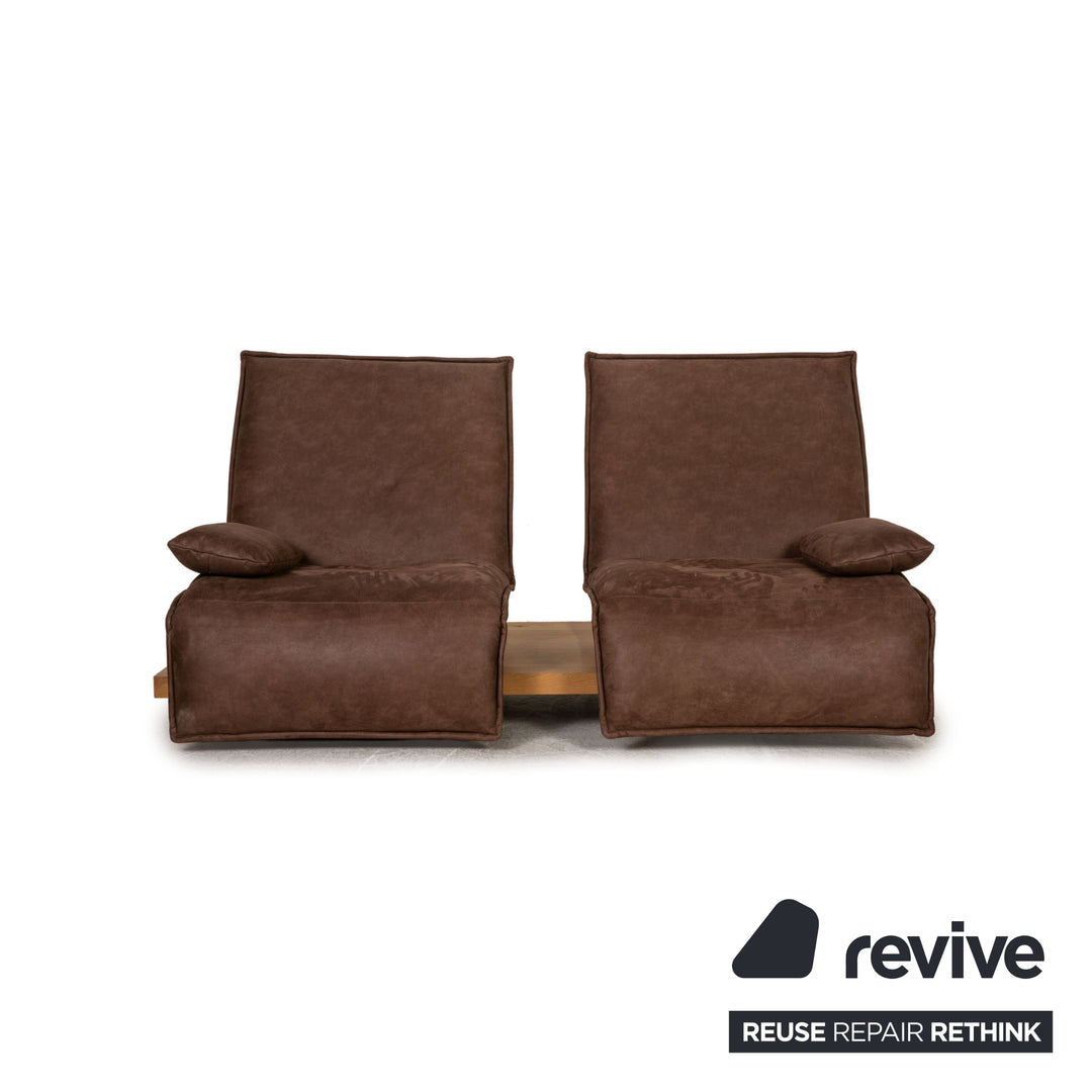 Koinor Free Motion Epos 2 fabric sofa set brown two-seater lounger function relax function