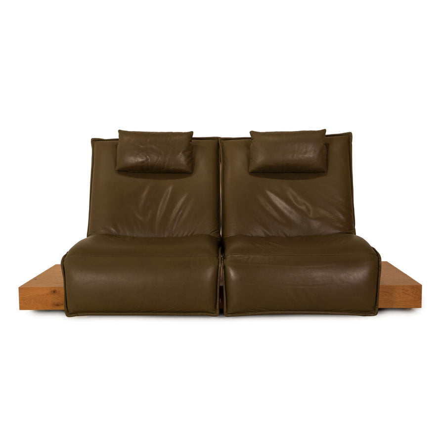 Koinor Free Motion Epos 3 Leder Grün Zweisitzer Sofa Couch elektrische Funktion