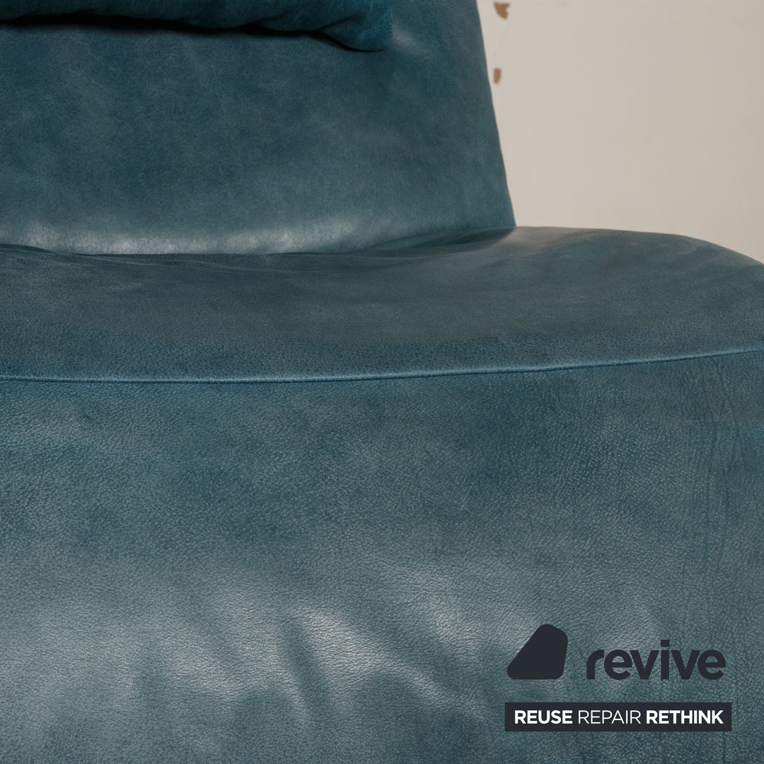 Koinor Free Motion Epos 3 Leder Sofa Blau Zweisitzer Couch elektrische Funktion