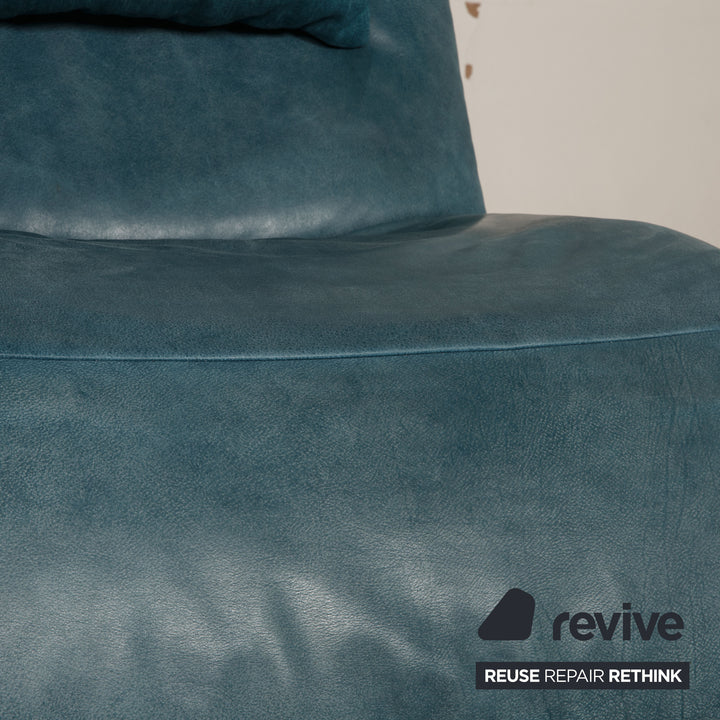 Koinor Free Motion Epos 3 Leder Sofa Blau Zweisitzer Couch elektrische Funktion