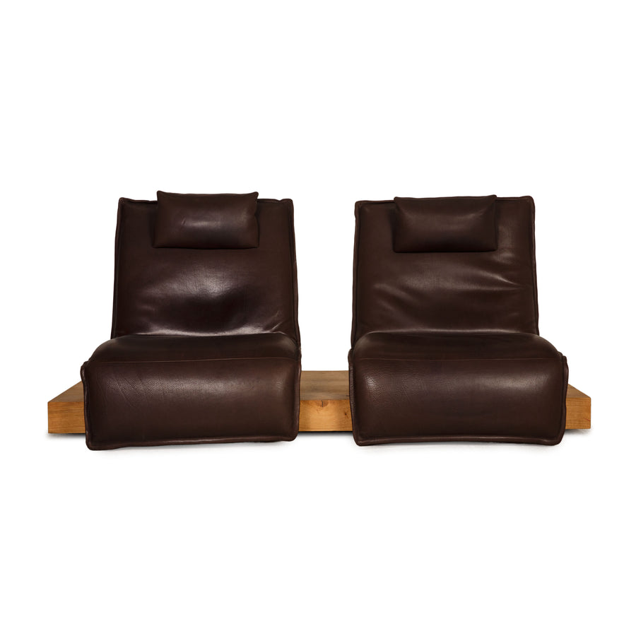 Koinor Free Motion Epos 3 Leder Zweisitzer Braun Sofa Funktion Couch