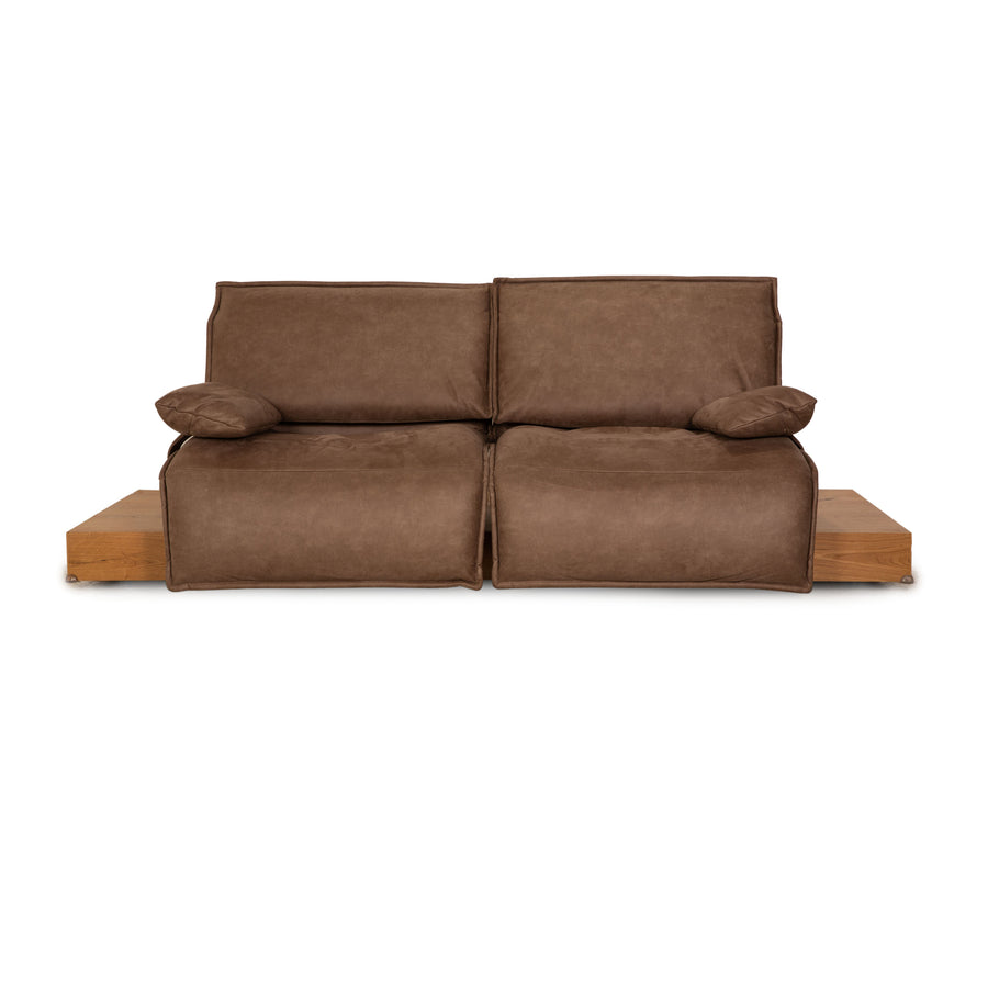Koinor Free Motion Epos 3 Stoff Zweisitzer Braun Sofa Couch elektrische Funktion