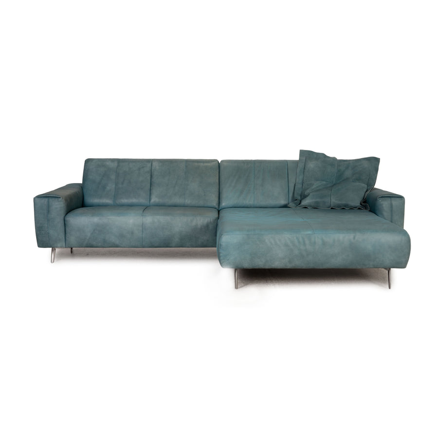 Koinor Garret Leather Sofa Turquoise Corner Sofa Couch
