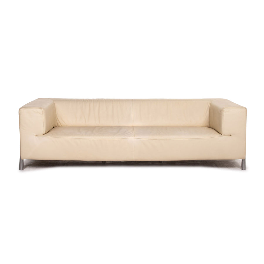Koinor Genesis Leder Sofa Creme Dreisitzer Couch