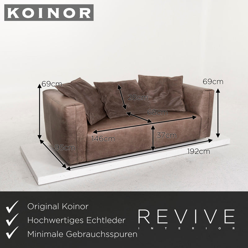 Koinor Glenn Anilin Leder Sofa Braun Zweisitzer Couch 