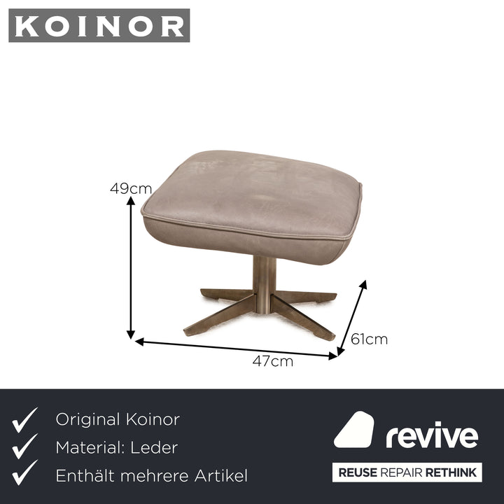 Koinor Isira Leder Sessel Garnitur Beige