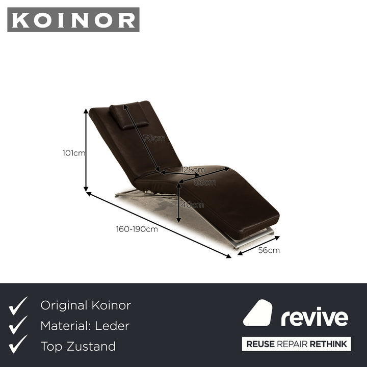 Koinor Jeremiah Leder Liege Braun manuelle Funktion Relaxfunktion