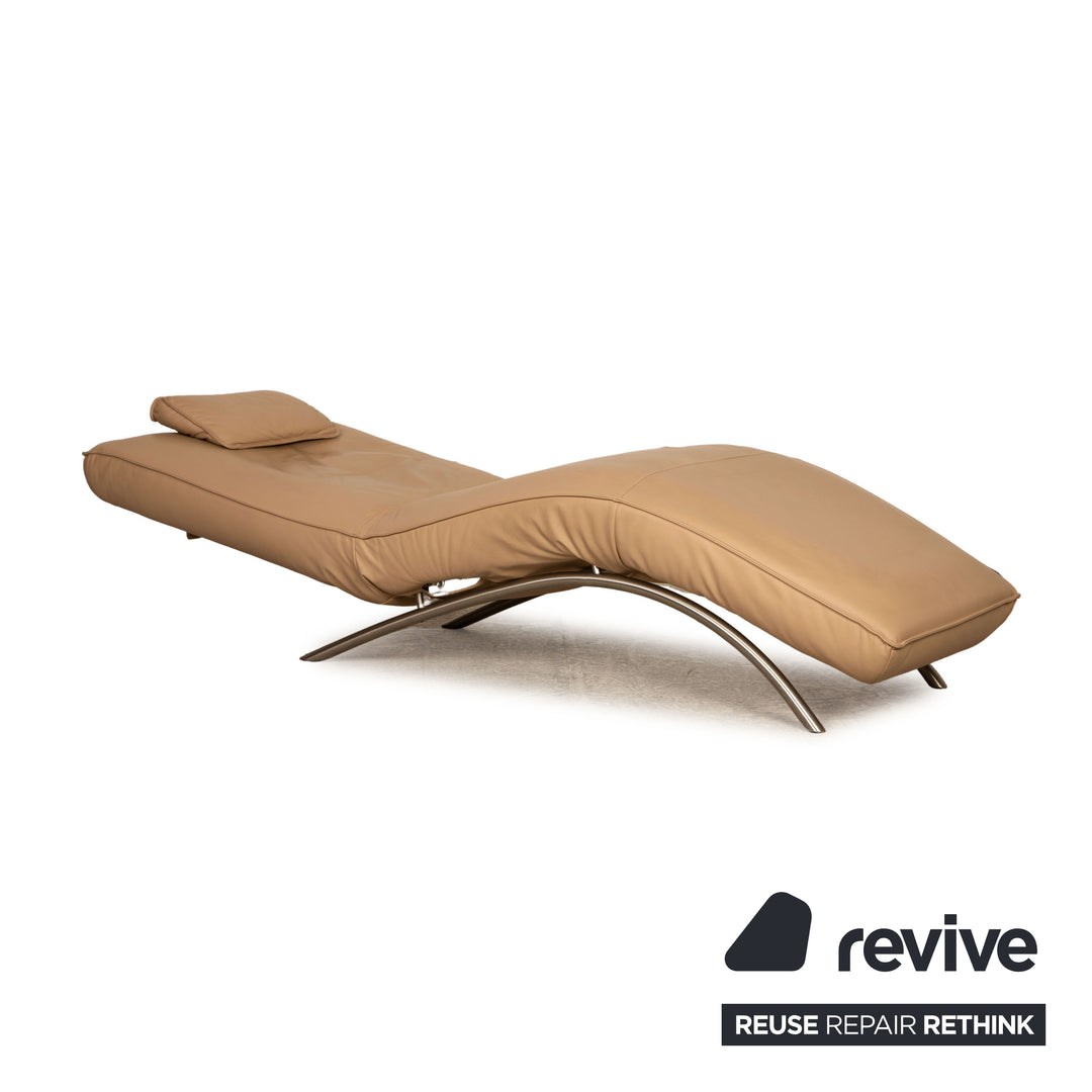 Koinor Jonas leather lounger beige function relaxation function