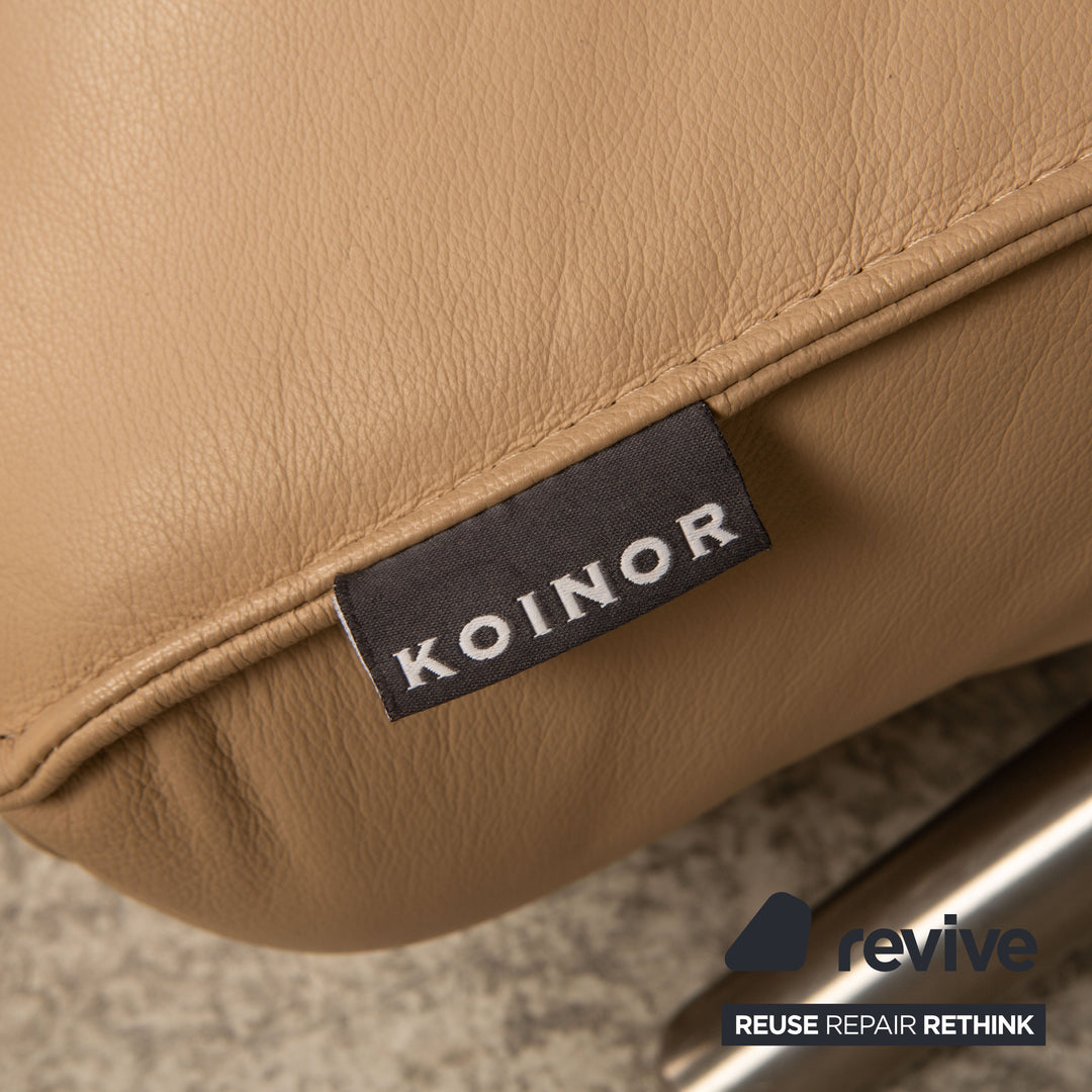 Koinor Jonas leather lounger beige function relaxation function