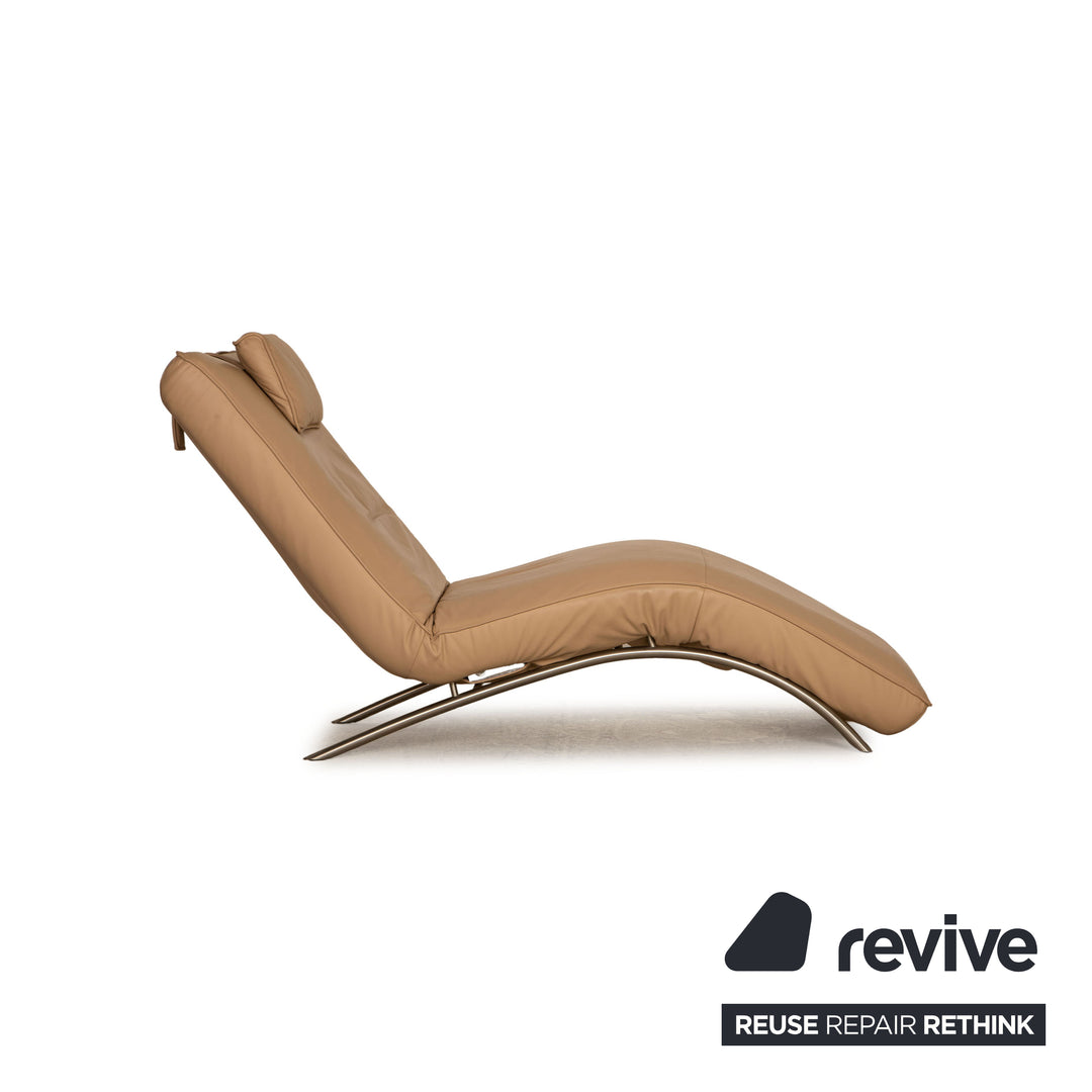 Koinor Jonas leather lounger beige function relaxation function