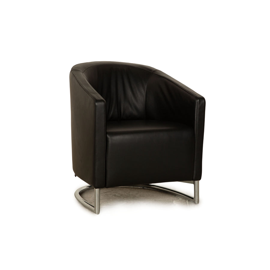 Koinor Junior Leather Armchair Black