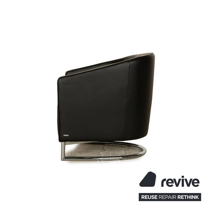 Koinor Junior Leather Armchair Black