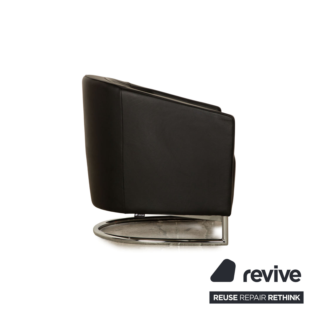 Koinor Junior Leather Armchair Black