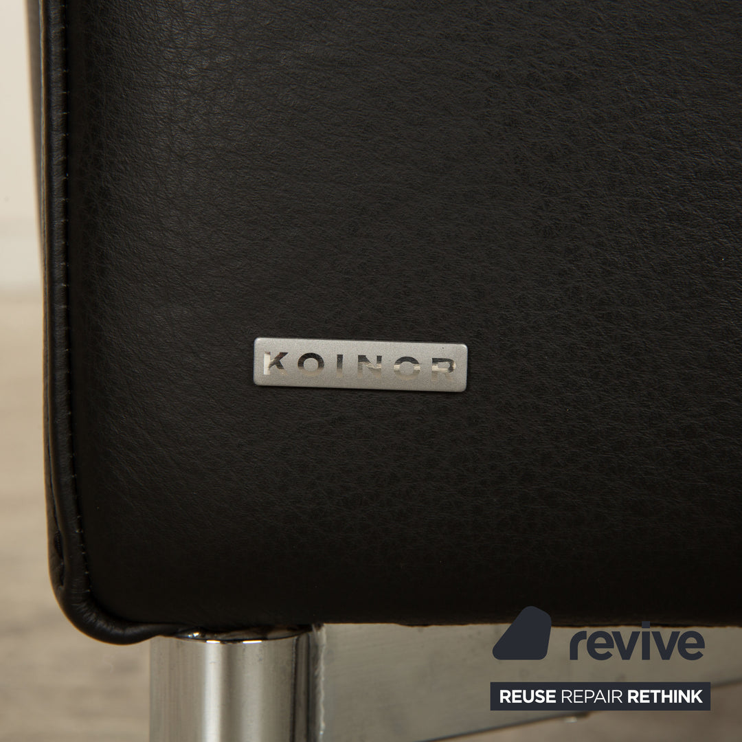 Koinor Junior Leather Armchair Black