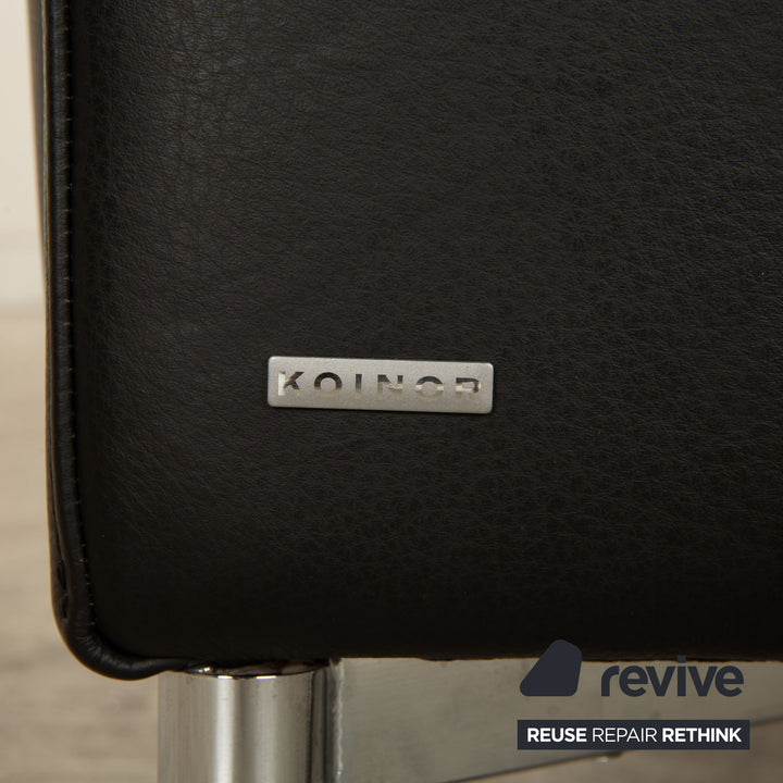 Koinor Junior Leather Armchair Black