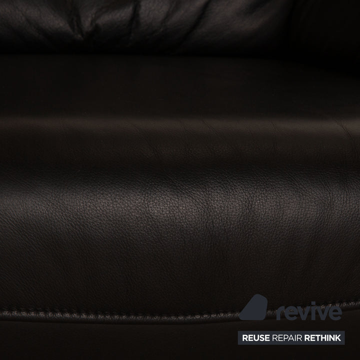 Koinor Corsica Leather Armchair Black