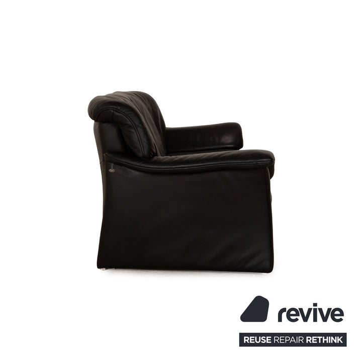 Koinor Leder Dreisitzer Schwarz Sofa Couch
