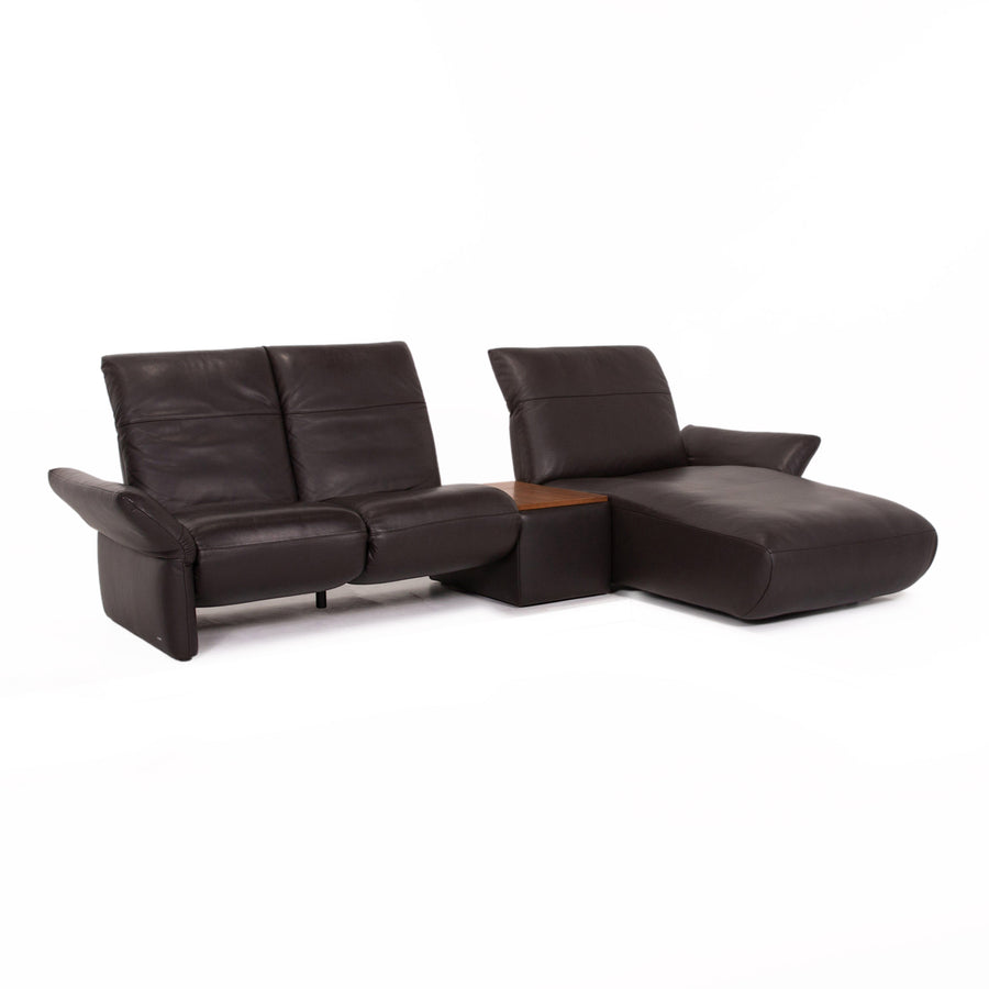 Koinor canapé d'angle en cuir marron marron foncé canapé fonction #13637
