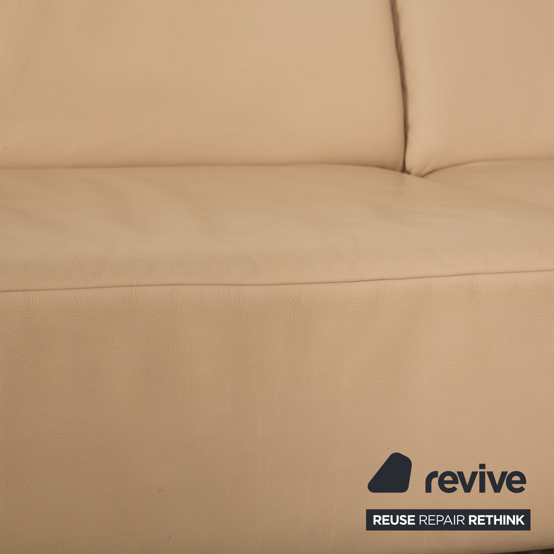 Koinor Leder Ecksofa Creme Sofa Couch