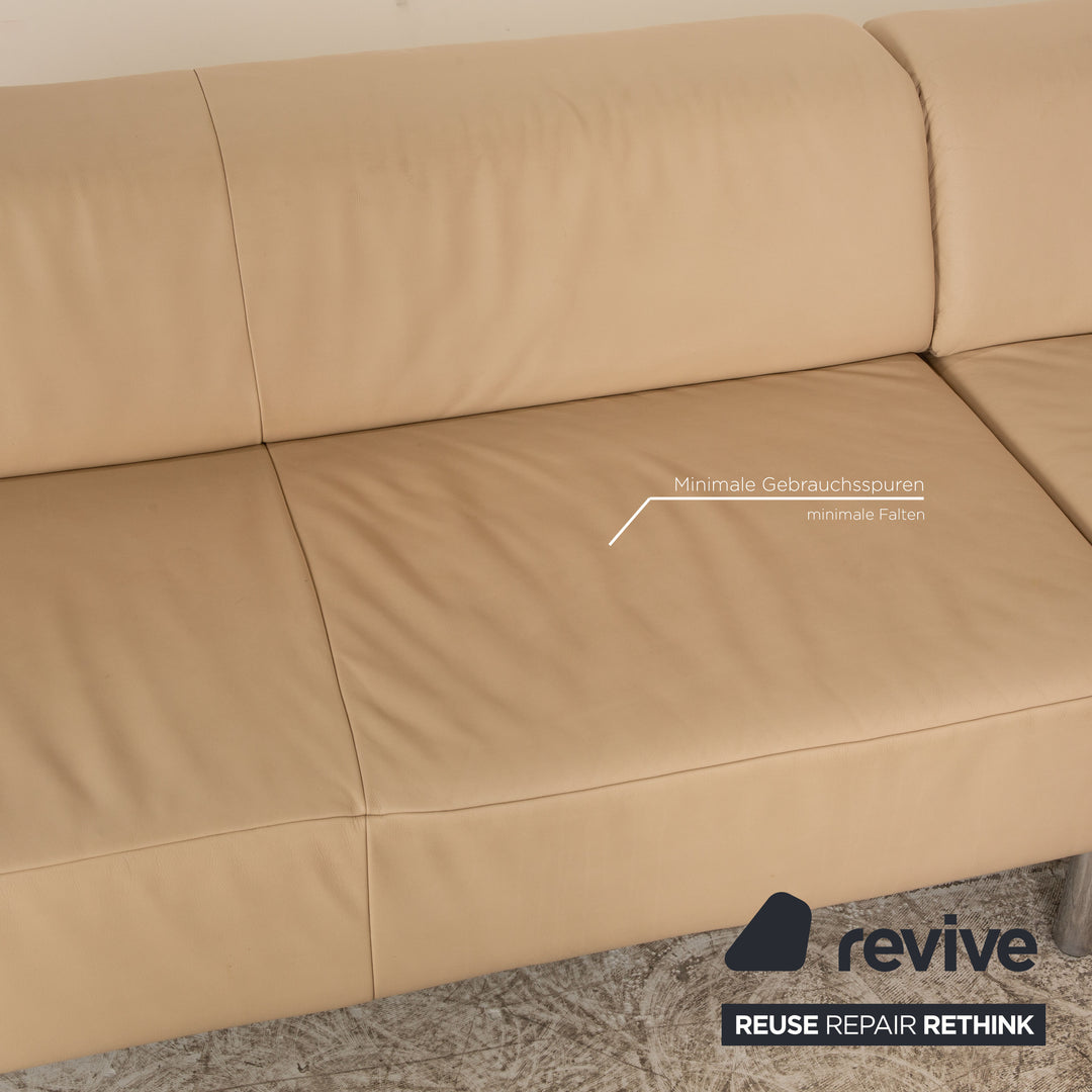 Koinor Leder Ecksofa Creme Sofa Couch