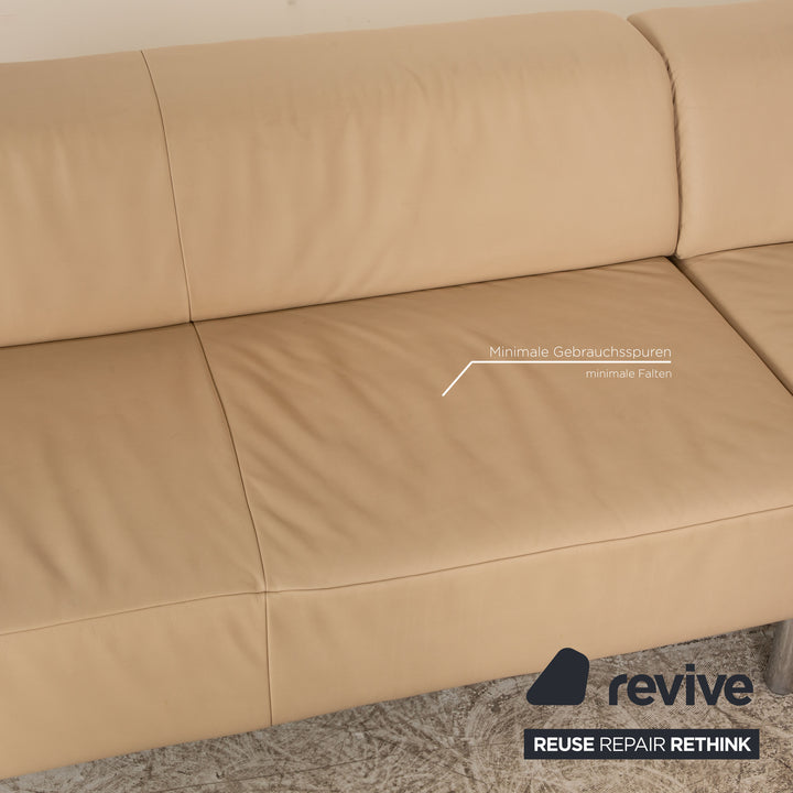 Koinor Leder Ecksofa Creme Sofa Couch