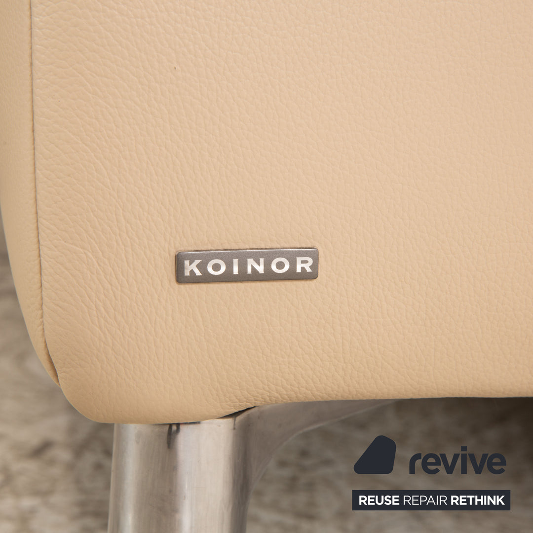 Koinor Leder Ecksofa Creme Sofa Couch