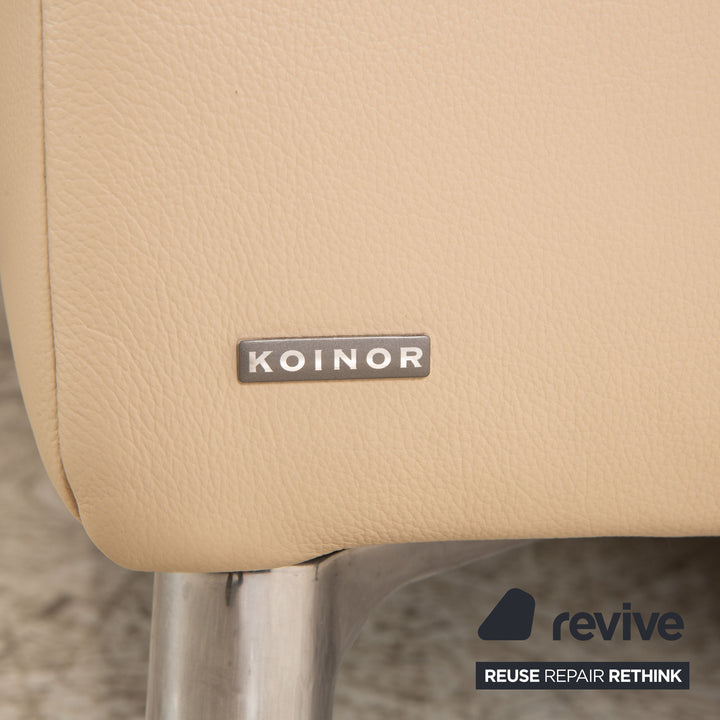 Koinor Leder Ecksofa Creme Sofa Couch
