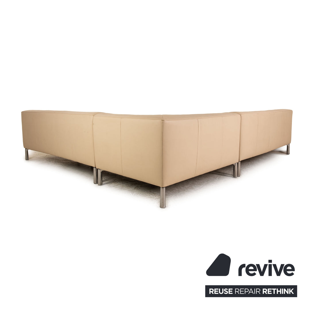 Koinor Leder Ecksofa Creme Sofa Couch