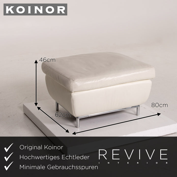 Koinor Leder Hocker Creme Ottoman #14839