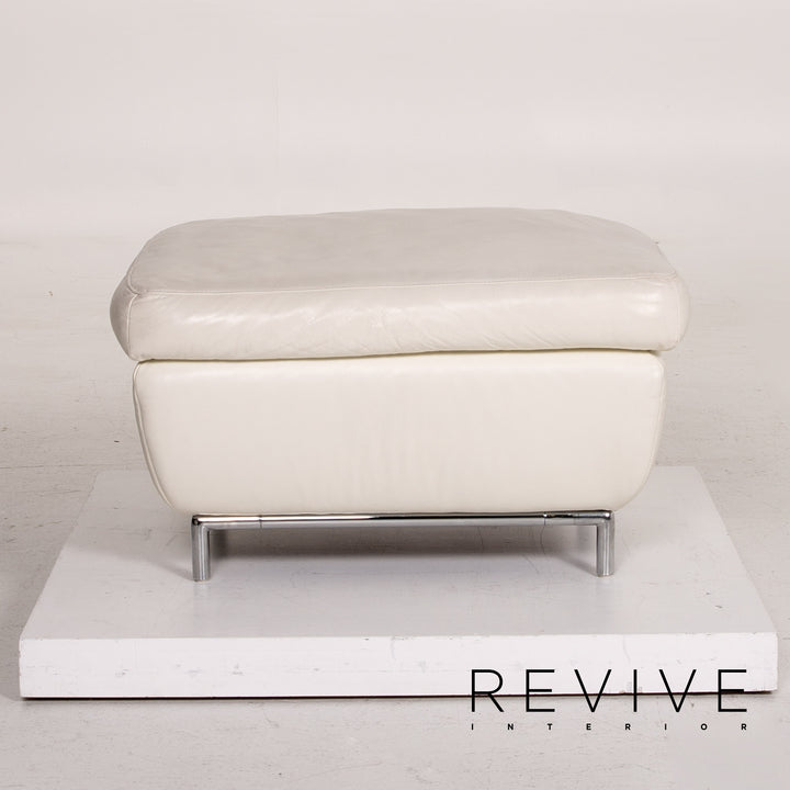 Koinor Leder Hocker Creme Ottoman #14839