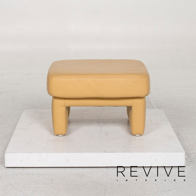 Koinor Leder Hocker Gelb #12948