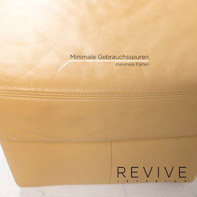 Koinor Leder Hocker Gelb #12948