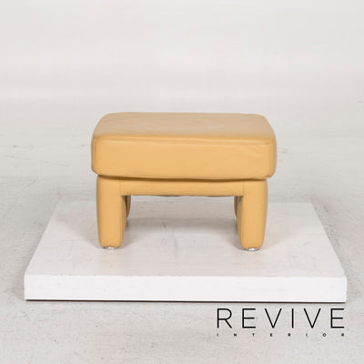 Koinor Leder Hocker Gelb #12948