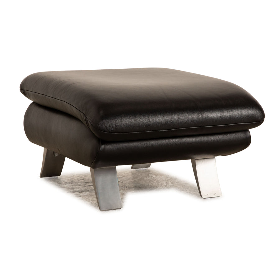 Tabouret en cuir Koinor noir